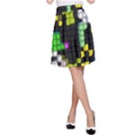 Drawn squares                                                     A-line Skater Skirt