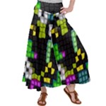 Drawn squares                                                    Satin Palazzo Pants
