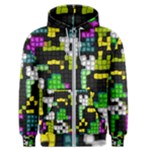 Drawn squares                                                     Men s Zipper Hoodie