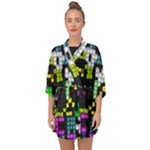 Drawn squares                                                  Half Sleeve Chiffon Kimono