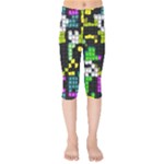 Drawn squares                                                    Kids  Capri Leggings