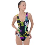 Drawn squares                                                     Side Cut Out Swimsuit