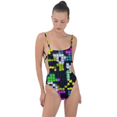 Tie Strap One Piece Swimsuit 