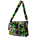 Drawn squares                                                     Full Print Messenger Bag