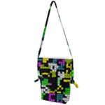 Drawn squares                                                     Folding Shoulder Bag