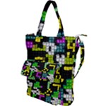 Drawn squares                                                     Shoulder Tote Bag