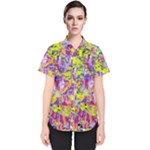 Green blue texture                                                      Women s Short Sleeve Shirt