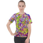 Green blue texture                                                    Women s Sport Raglan Tee