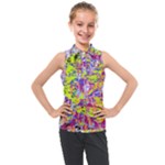 Green blue texture                                                    Kids  Sleeveless Polo Tee