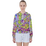 Green blue texture                                                     Women s Tie Up Sweat