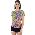 Green blue texture                                                      Back Cut Out Sport Tee