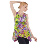 Green blue texture                                                      Side Drop Tank Tunic
