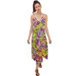 Green blue texture                                                       Halter Tie Back Dress