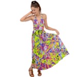Green blue texture                                                       Backless Maxi Beach Dress