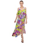 Green blue texture                                                        Maxi Chiffon Cover Up Dress