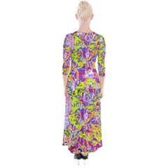 Quarter Sleeve Wrap Maxi Dress 