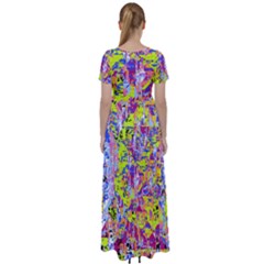 High Waist Short Sleeve Maxi Dress 