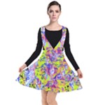 Green blue texture                                                    Plunge Pinafore Dress