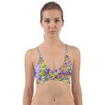 Green blue texture                                                     Wrap Around Bikini Top