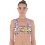 Green blue texture                                                     Cross Back Hipster Bikini Top