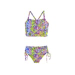 Green blue texture                                                      Girls  Tankini Swimsuit