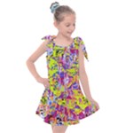 Green blue texture                                                  Kids  Tie Up Tunic Dress