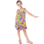 Green blue texture                                                     Kid s Sleeveless Dress
