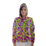 Green blue texture                                                      Hooded Wind Breaker (Women)