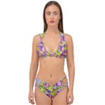 Green blue texture                                                      Double Strap Halter Bikini Set