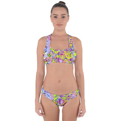 Green blue texture                                                     Cross Back Hipster Bikini Set from ArtsNow.com
