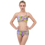 Green blue texture                                                    Layered Top Bikini Set