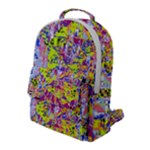 Green blue texture                                                     Flap Pocket Backpack (Large)