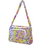 Green blue texture                                                    Front Pocket Crossbody Bag
