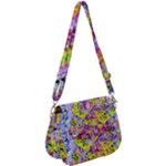 Green blue texture                                                 Saddle Handbag