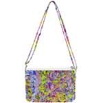 Green blue texture                                                  Double Gusset Crossbody Bag