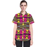 Pink yellow green shapes                                                       Women s Short Sleeve Shirt