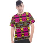 Pink yellow green shapes                                                     Men s Sport Top