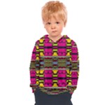 Pink yellow green shapes                                                     Kids  Overhead Hoodie