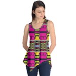 Pink yellow green shapes                                                       Sleeveless Tunic
