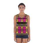 Pink yellow green shapes                                                       Women s Sport Tank Top