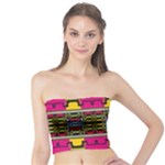 Pink yellow green shapes                                                       Women s Tube Top