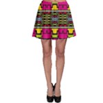 Pink yellow green shapes                                                       Skater Skirt