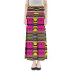 Pink yellow green shapes                                                       Women s Maxi Skirt