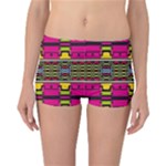 Pink yellow green shapes                                                           Reversible Boyleg Bikini Bottoms