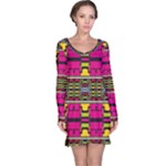 Pink yellow green shapes                                                       nightdress