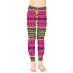 Pink yellow green shapes                                                    Kids  Leggings