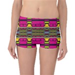Pink yellow green shapes                                                       Boyleg Bikini Bottoms