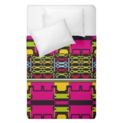 Pink yellow green shapes                                                        Duvet Cover (Single Size) from ArtsNow.com