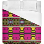 Pink yellow green shapes                                                        Duvet Cover (King Size)