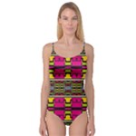 Pink yellow green shapes                                                       Camisole Leotard